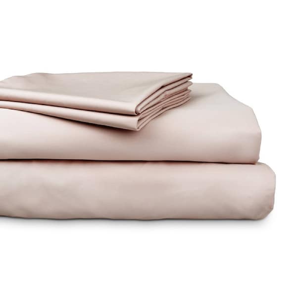 Ardor 300TC Cotton King Bed Size Flat/Fitted Sheet Set w/ 2x Pillowcases Pink