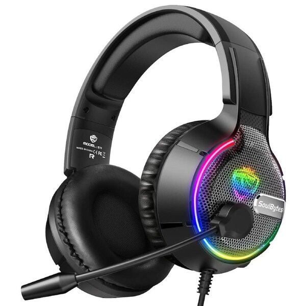 Soulbytes RGB LED Light Display Wintory Gaming Headset For Ps4 ps5 Xbox PC Nintendo Switch