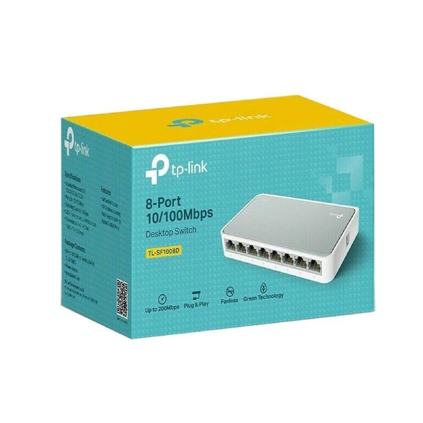 TP-Link Desktop Switch 8-Port Hub Ethernet PC Switch Network Switch TL-SF1008D