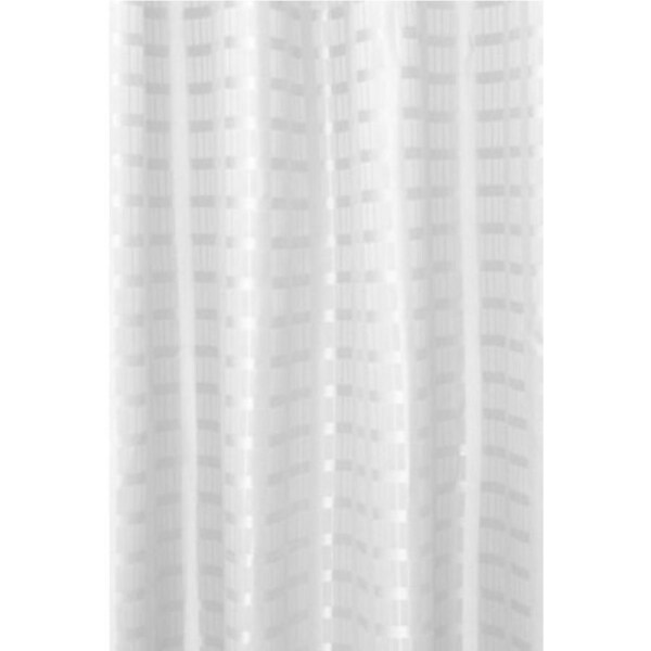 Shower Curtain Box Stripe White