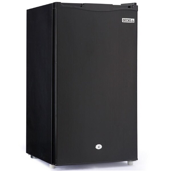 GECKO 95L Portable Upright Fridge, 12V/24V for Motorhome, Caravan, Black