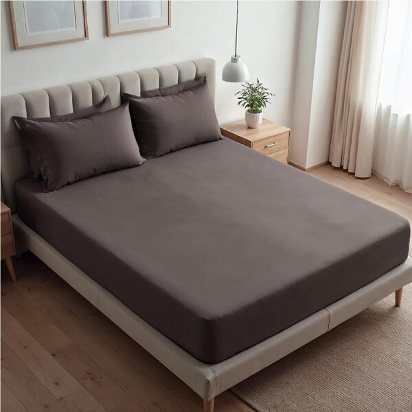 Royal Comfort 1500 Thread Count Cotton Rich Sheet Set 3 Piece Ultra Soft Bedding Dusk Grey / Double