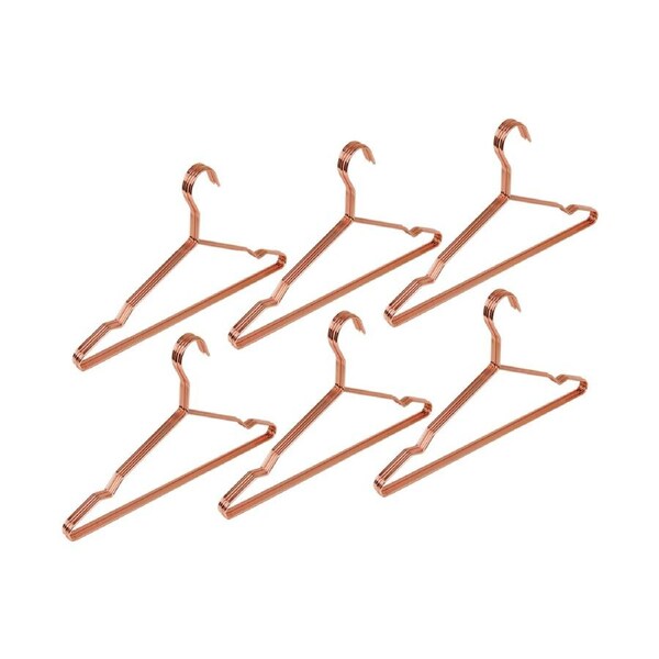 Adult 16.5" Rose Gold Shiny Metal Wire Coat Suit Top Clothes Hangers (60pc per set)