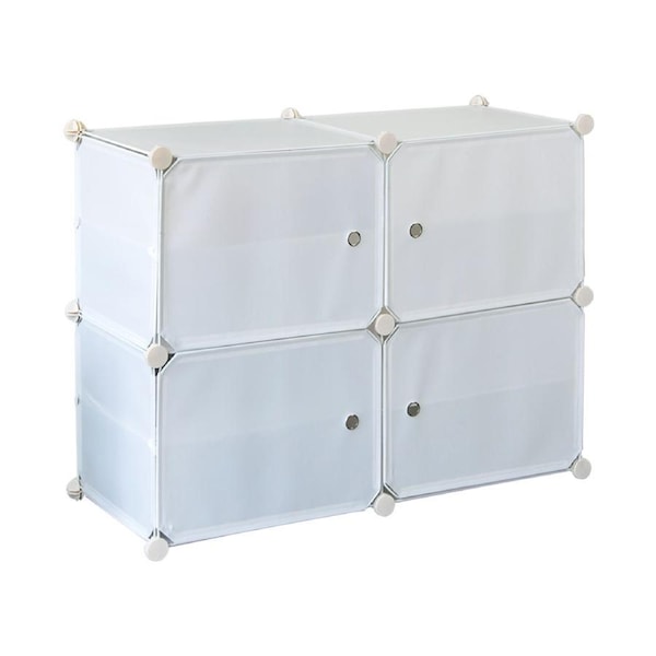 White Cube DIY Shoe Cabinet Rack Storage Portable Stackable Organiser Stand