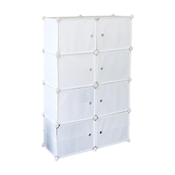 White Cube DIY Shoe Cabinet Rack Storage Portable Stackable Organiser Stand