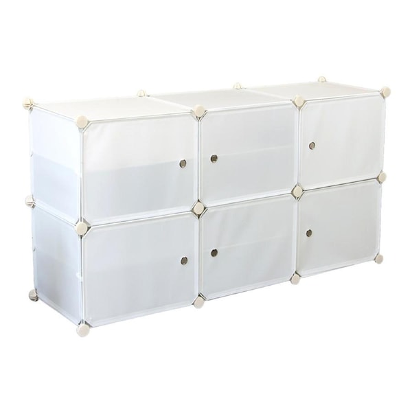 White Cube DIY Shoe Cabinet Rack Storage Portable Stackable Organiser Stand