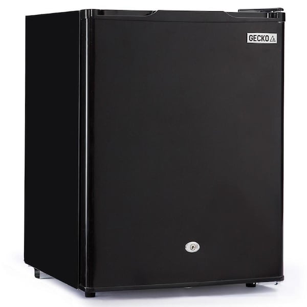 GECKO 70L Portable Bar Fridge and Freezer 12V/24V for Camping, Caravans, Black