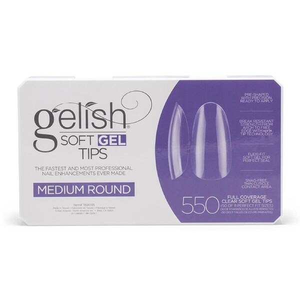 Gelish Soft Gel Tips Medium Round – Box of 550