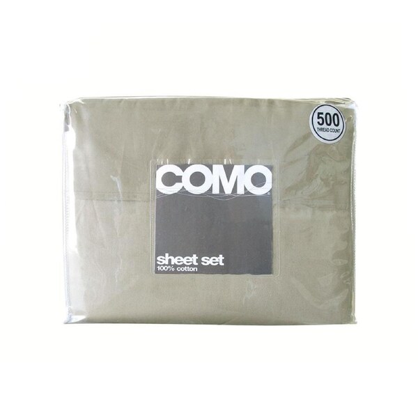500TC 100% Cotton Como Sheet Set Stone King
