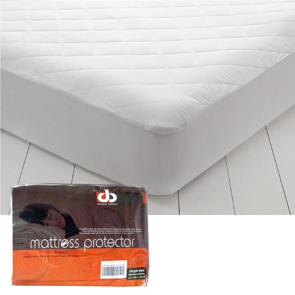 Lightly Quilted Cotton Top Mattress Protector Single 36cm Wall 91 x 193 + 36m