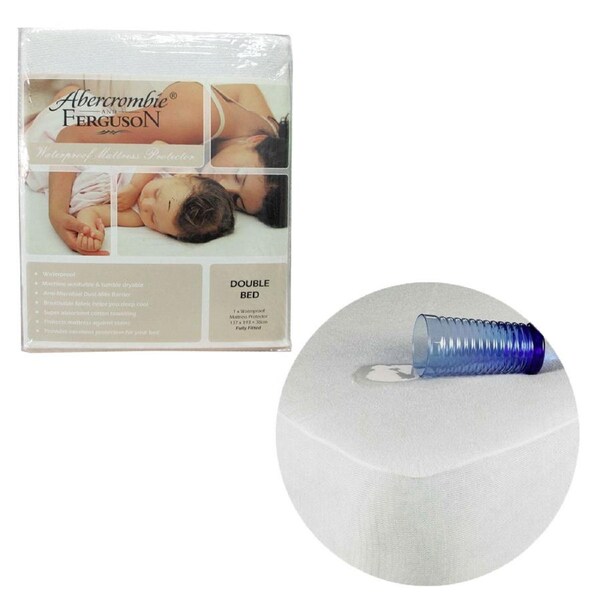 Abercrombie and Ferguson Terry Waterproof Fully Fitted Mattress Protector Double 38cm Wall