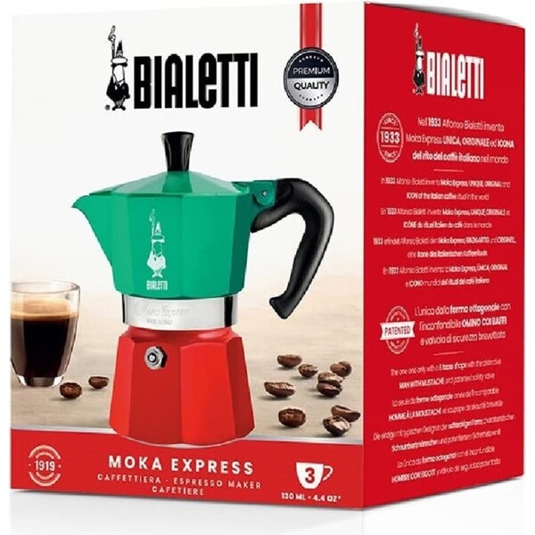 Bialetti Moka Italia 3 Cup Espresso Maker
