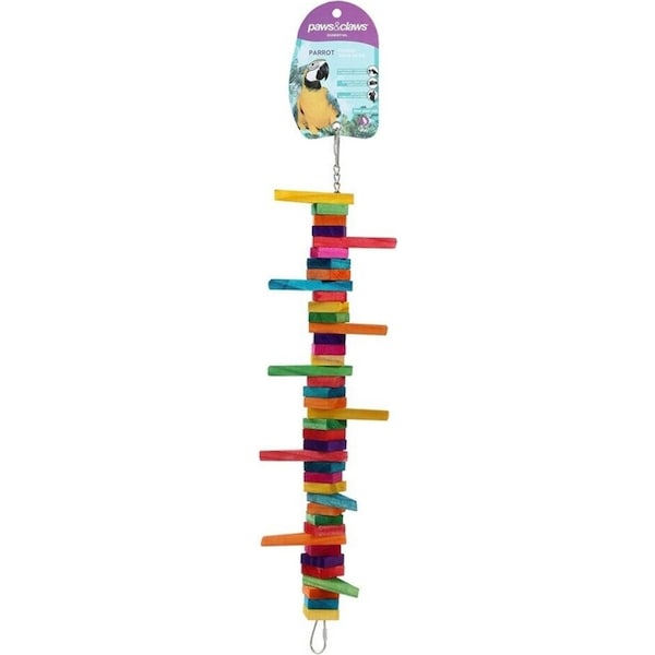 Parrot Wood Block Swing Chew Toy 39x5CM Perch Hanging Toy Biting Birds Large