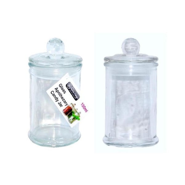 12 x Apothecary Glass Jar Clear Candle Making Wax Wedding Snack Candy Craft Soy