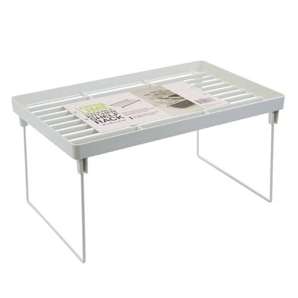 24 x Kitchen Pantry Plastic Shelf Rack Food storage Organiser Bathroom Office 39x24cm