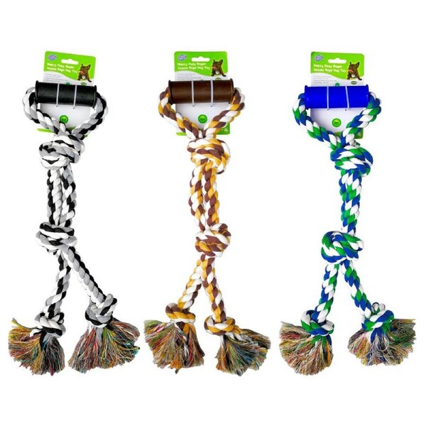 3x Jumbo Cotton Rope Pet Toy Dog Chew Teething Biting Training Gift 58CM Braided