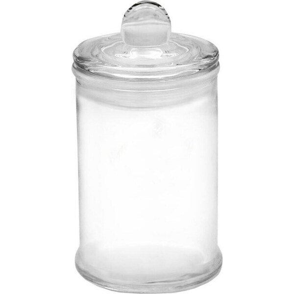12 x 150ML Glass Apothecary Candy Jar with Lid Candy Candle Waxing Lolly Wedding