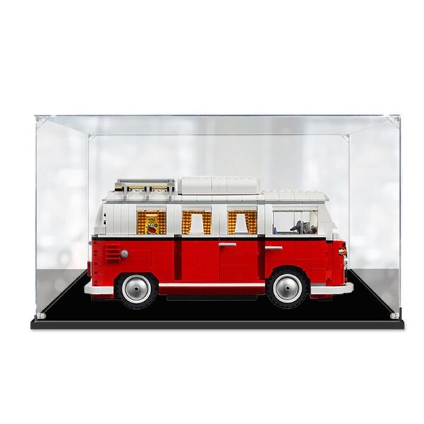 Acrylic Display Case for LEGO 10220 Volkswagen T1 Camper Van Figure Storage Box Dust Proof Glue Free