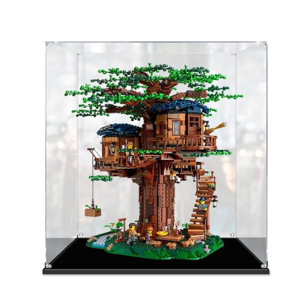 Acrylic Display Case for LEGO 21318 Ideas Tree House Figure Storage Box Dust Proof Glue Free