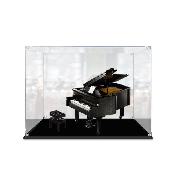 Acrylic Display Case for LEGO 21323 Ideas Grand Piano Figure Storage Box Dust Proof Glue Free