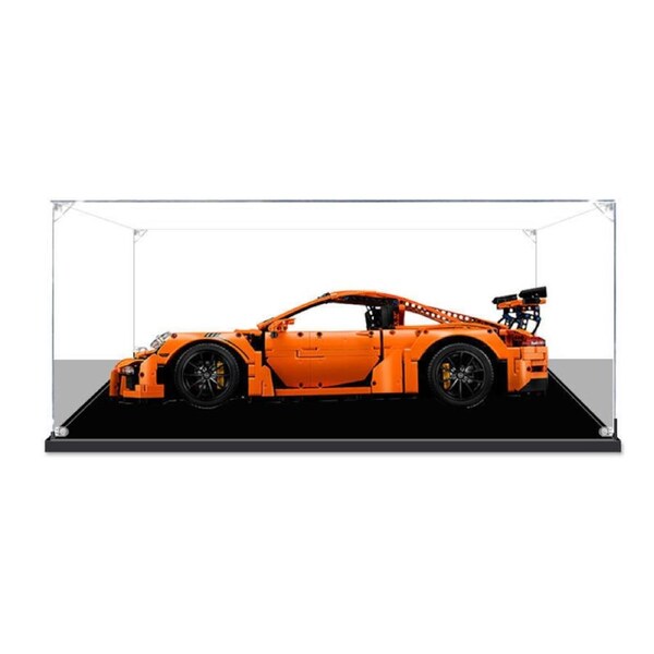 Acrylic Display Case for LEGO Technic 42056 Porsche 911 GT3 RS Figure Storage Box Dust Proof Glue Free
