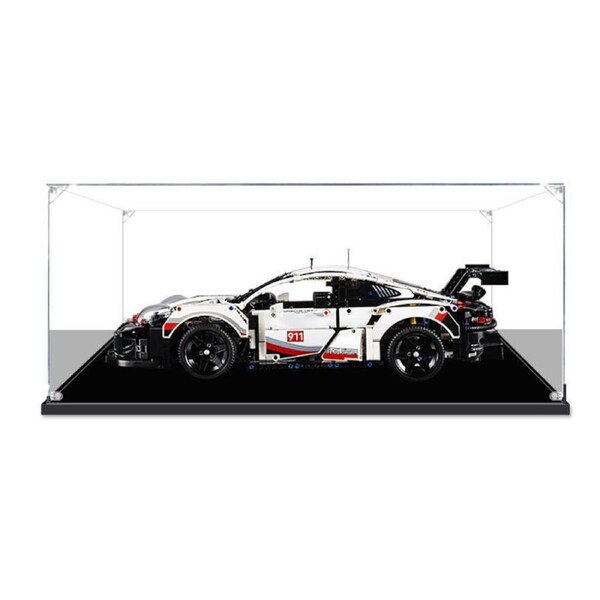Acrylic Display Case for LEGO Technic 42096 Porsche 911 RSR Figure Storage Box Dust Proof Glue Free