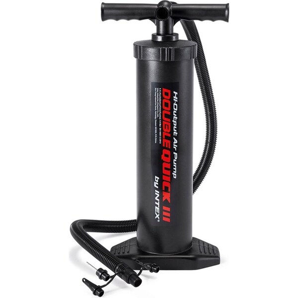 Intex 48cm High Output Hand/Manual Air Pump/Inflatable f/ Airbeds/Pool/Boats BLK