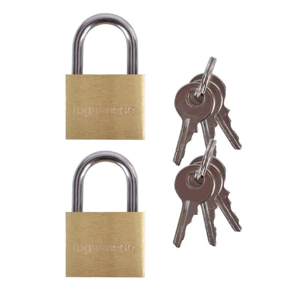 2 Pcs Flightmode Brass Padlock