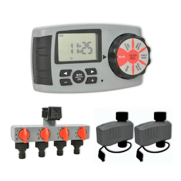 Garden Watering System With Timer x4 Hose Fittings