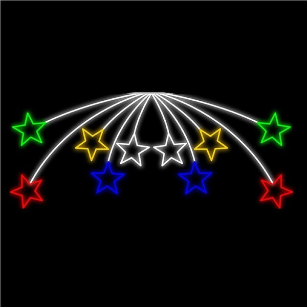 Shooting Stars Street Motif 218cm Rope Light Motif