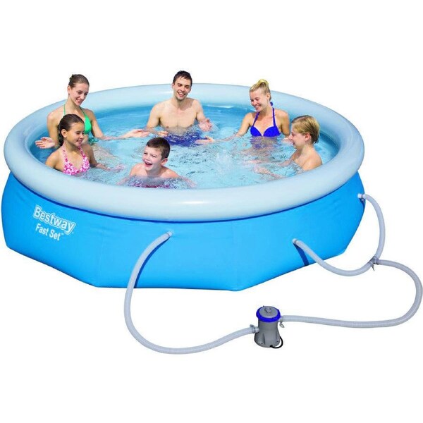 Bestway 10ft Inflatable Pool With Pump & Filter Set Above Ground Pool Easy Set 3.05m