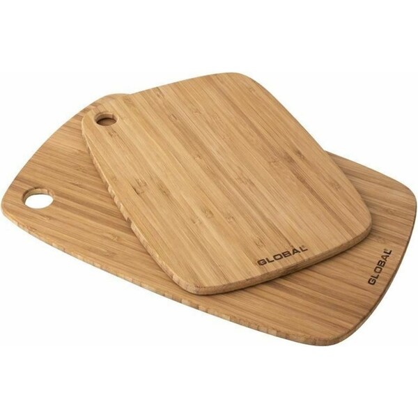 Global Tri-ply 2 Piece Bamboo Utility Board Set Kitchen Chopping 2pc