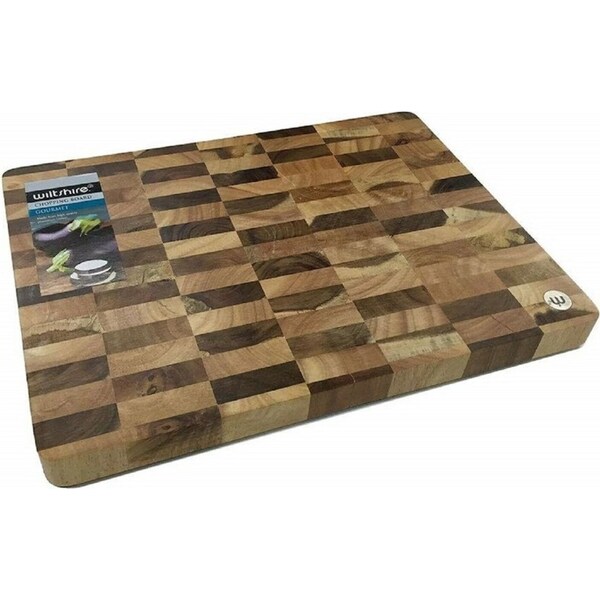 Wiltshire Chequered End Grain Chopping Board - 400 x 300 x 30mm