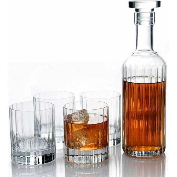 Luigi Bormioli Bach 5pc Spirit Set 700ml Decanter + 4 x 300ml Tumblers