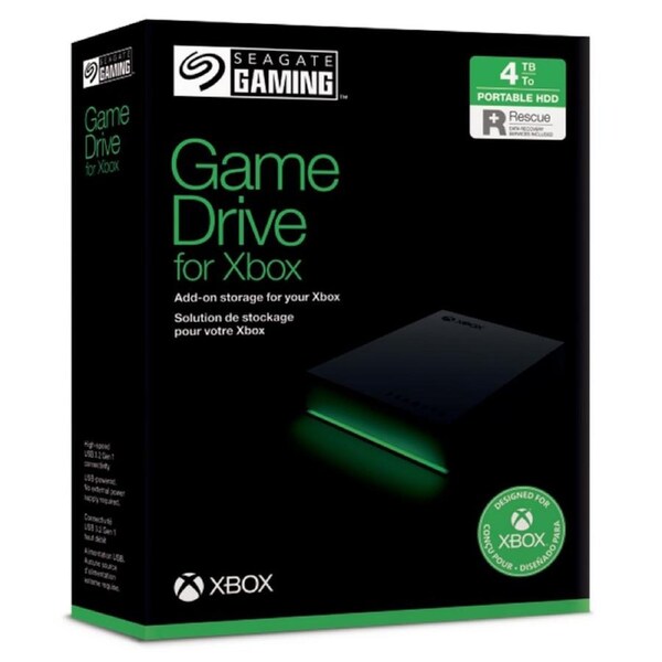 Seagate 4TB Xbox Game Drive, USB 3.2 Gen 1, for Xbox Series X, Series S, and One [STKX4000402]