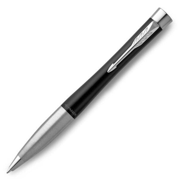 PARKER Urban Twist Ballpoint Pen - Black with Chrome Trim