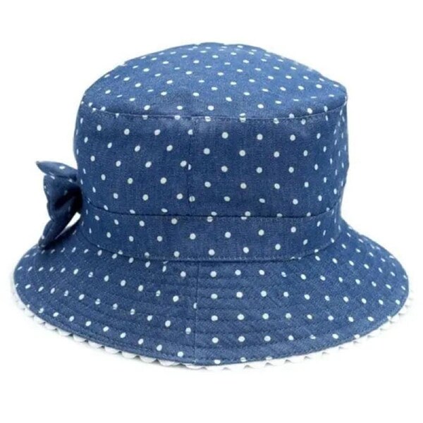 Hat for baby/toddler - Chambray Blue Dot 6 months - Banz