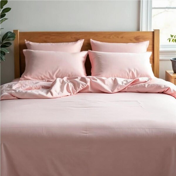 Royal Comfort 1200 Thread Count Sheet Set 4 Piece Ultra Soft Touch Bedding Soft Pink / King