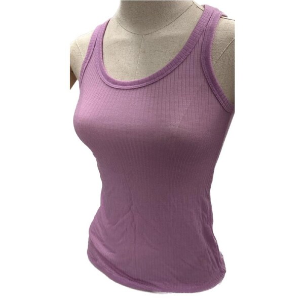 MERINO SKINS Wool Ladies V-Neck Tee Thermal Top Sleeveless Tank - Hyacinth XL (AU 16)