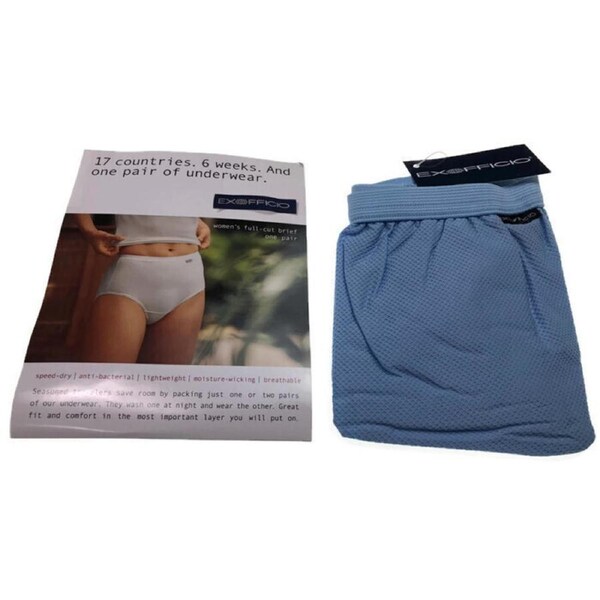 ExOfficio Womens Full Cut Brief Underwear Undies - Light Blue X-Small