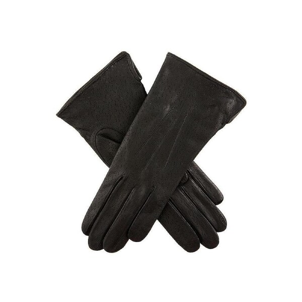 Dents Womens Imipec Leather Gloves Warm Winter Elegant - Black 6.5