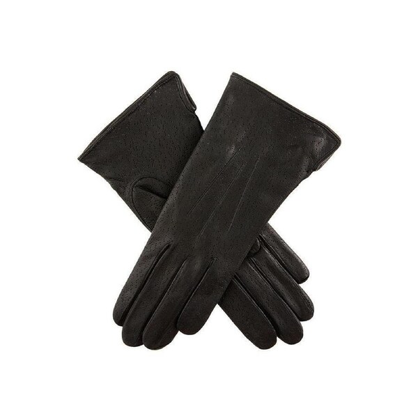 Dents Womens Imipec Leather Gloves Warm Winter Elegant - Black 7.5