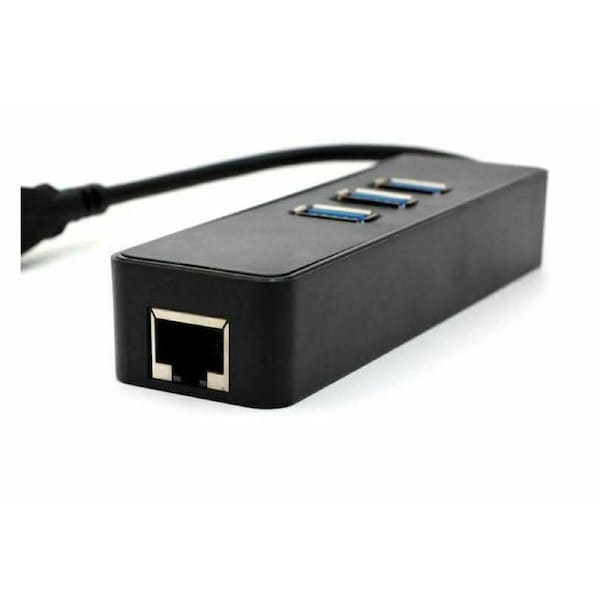 USB 3.0 Hub Adapter with Gigabit 1000/M RJ45 USB LAN Mac PC - 4K Support
