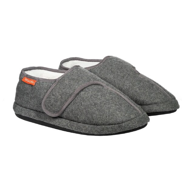 ARCHLINE Orthotic Plus Slippers Closed Scuffs Pain Relief Moccasins - Navy Hearts - EU 38