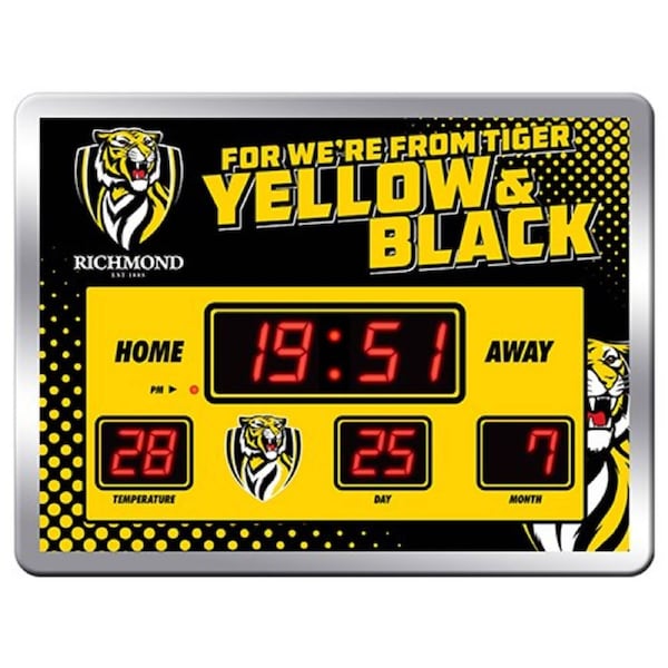 Richmond Tigers AFL Scoreboard Clock Official Licensed Supporter Gift