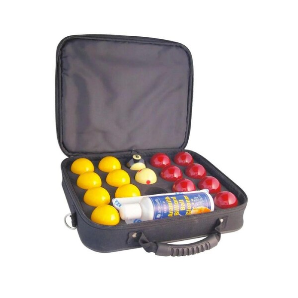 Super Aramith Pro Cup Casino Pool Balls Spot Measle Dotted Ball Cleaner & Case