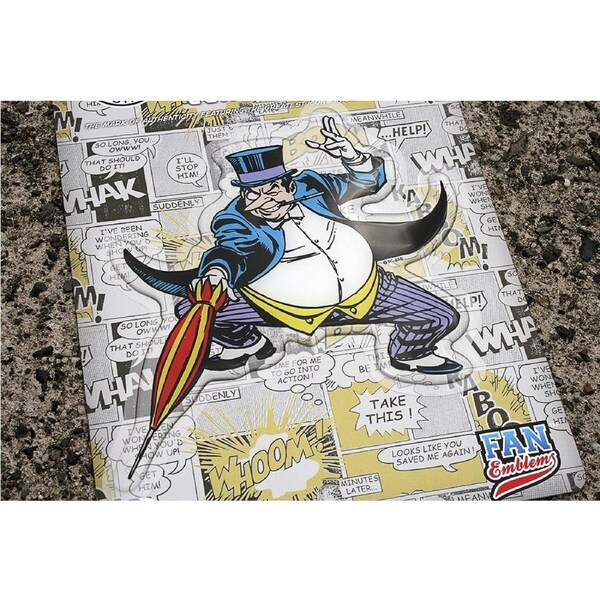 Penguin Character Car Decal DC Comics Domed Finish Sticker Emblem