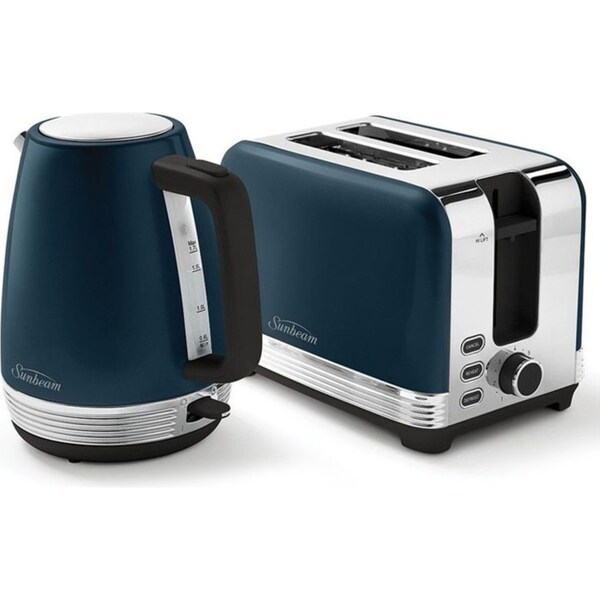 Sunbeam The Chic Collection Breakfast Toaster & Kettle Blue PUM3510BL