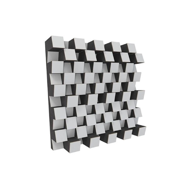 Elite Sound Acoustics Diffuser Panel 120mm Foam Laminate White 4 Pack