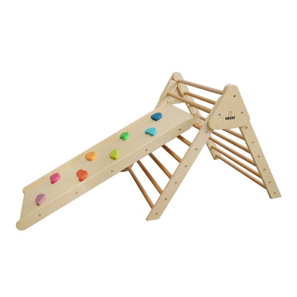 Pikler Foldable Climbing Triangle with Ramp